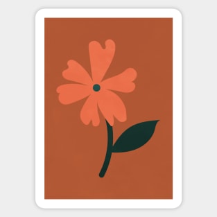 Boho Terracotta, Pink Flower Sticker